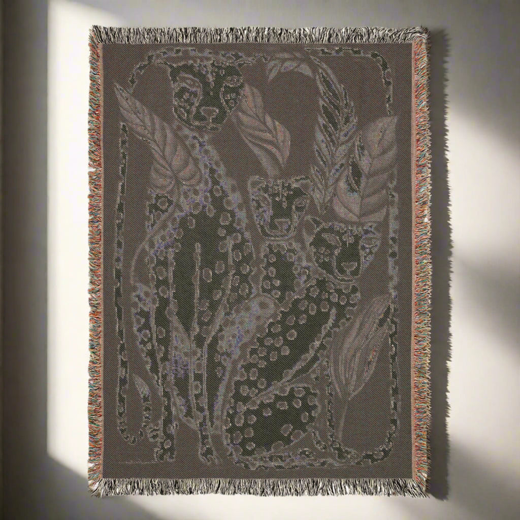 Leopard Delphi Jaquard Blanket