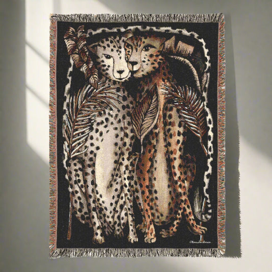 Leopard Gaia Jaquard Blanket