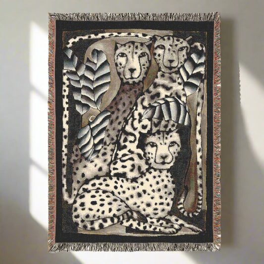 Leopard Phoebe Jaquard Blanket