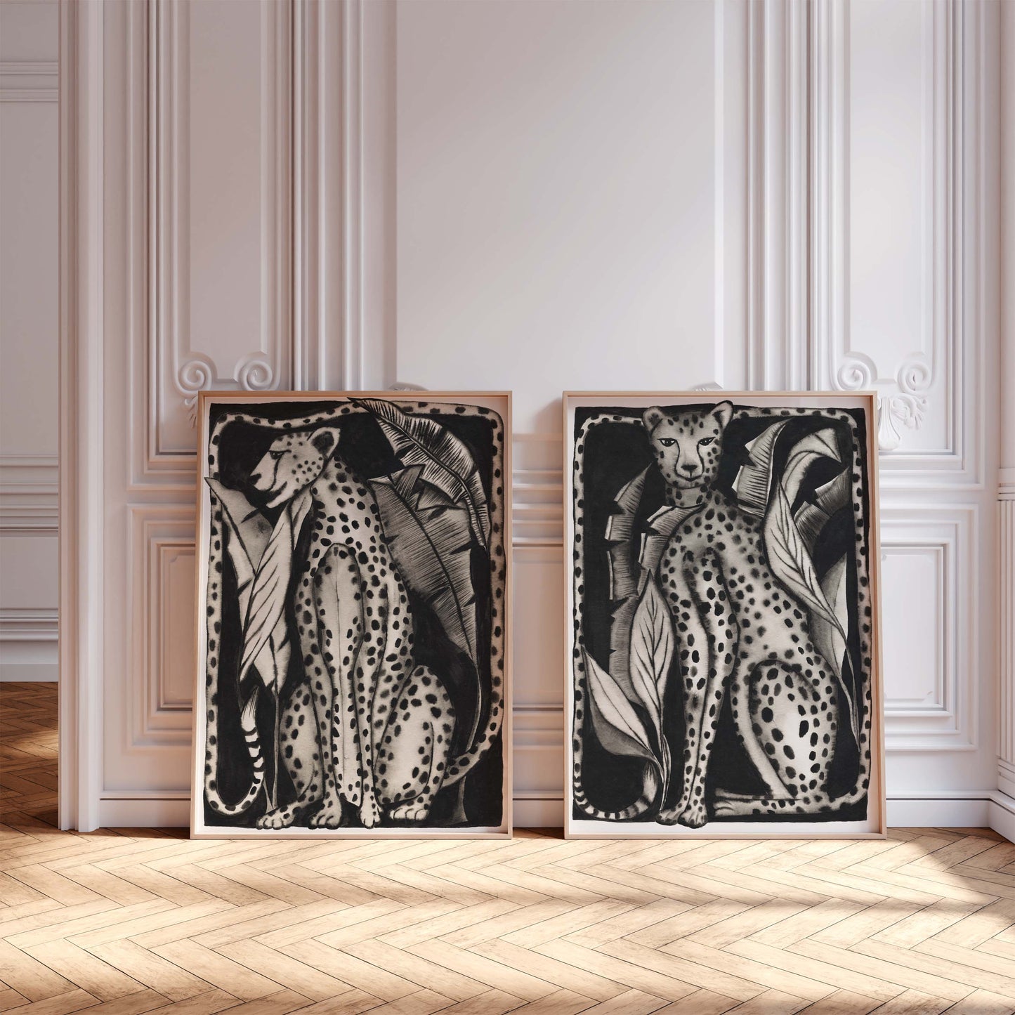 Leopard in Shadows Art Print