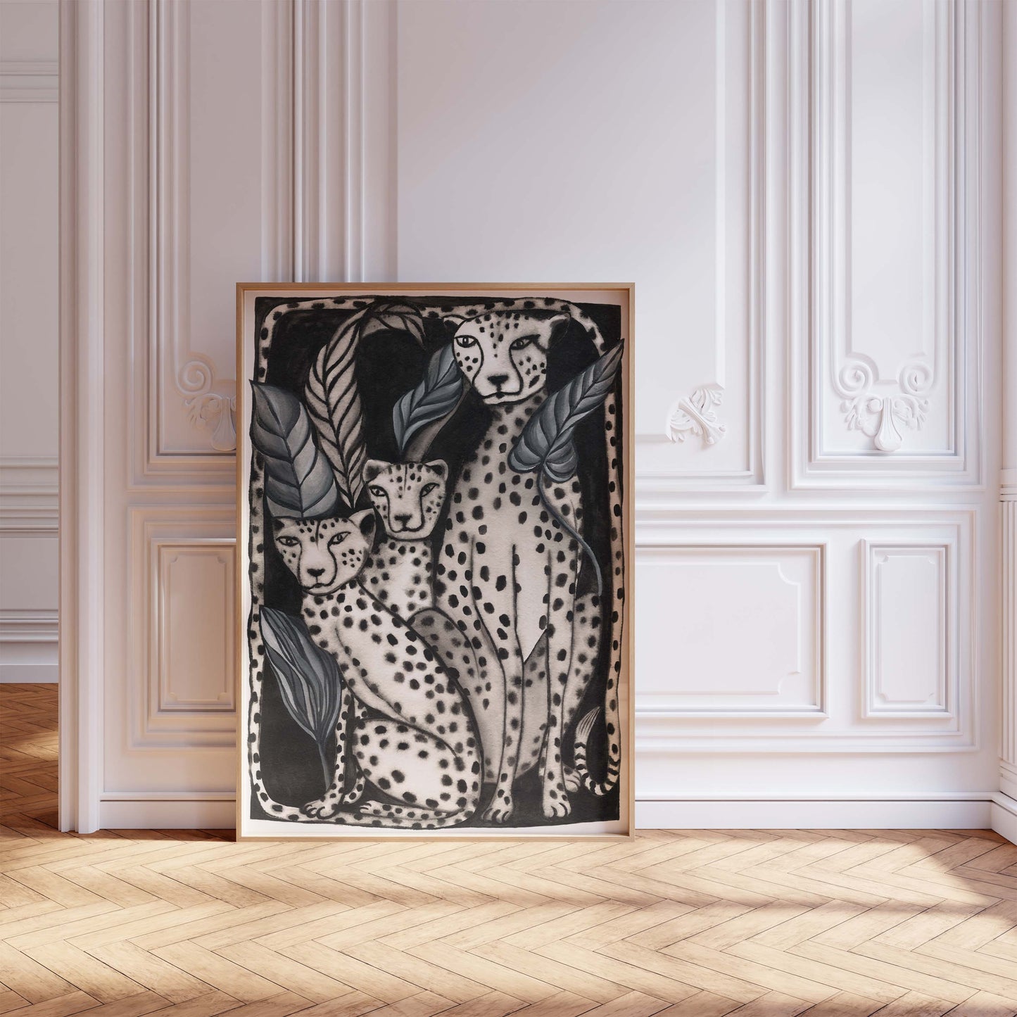 Leopard Delphi Art Print