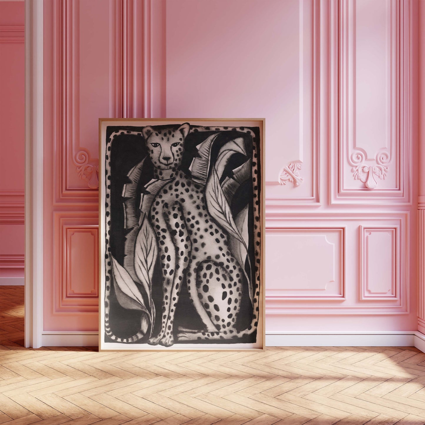 Whispering Leopard Art Print