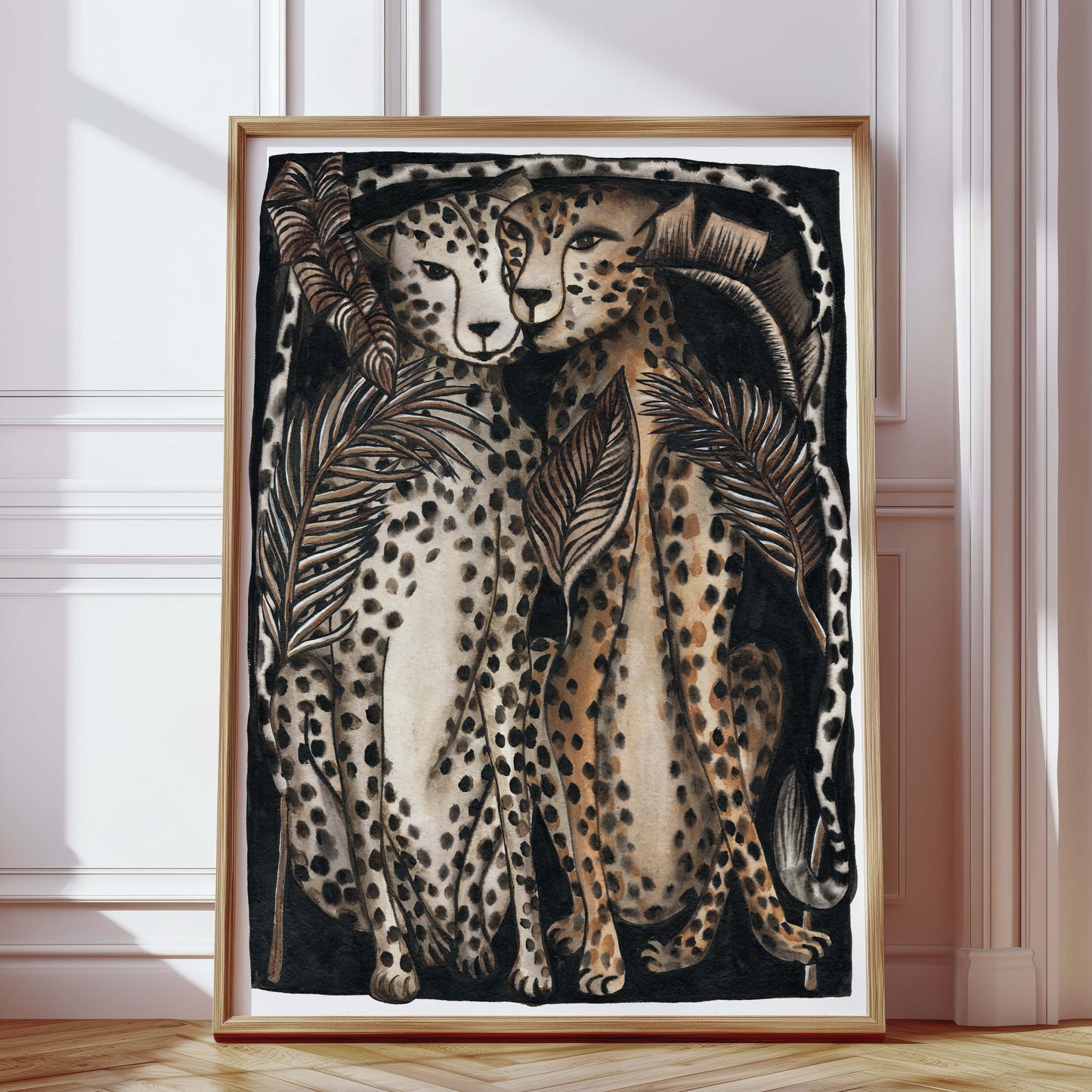 Leopard Gaia Art Print