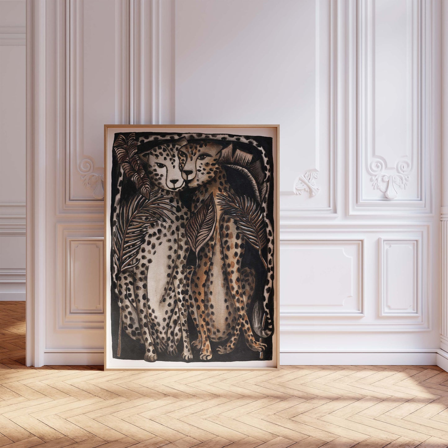 Leopard Gaia Art Print