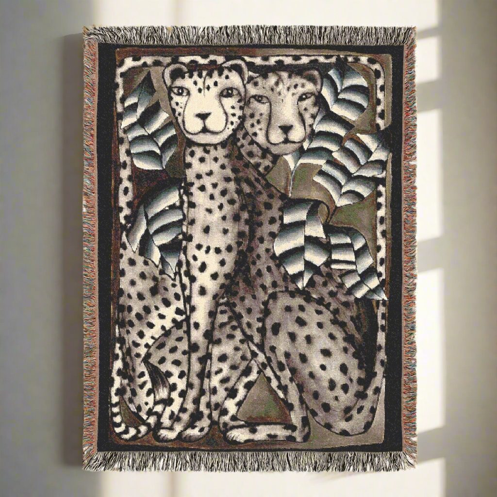 Leopard of Endless Horizons Leopard Woven Jaquard Blanket